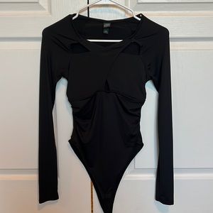 Black Cutout Bodysuit